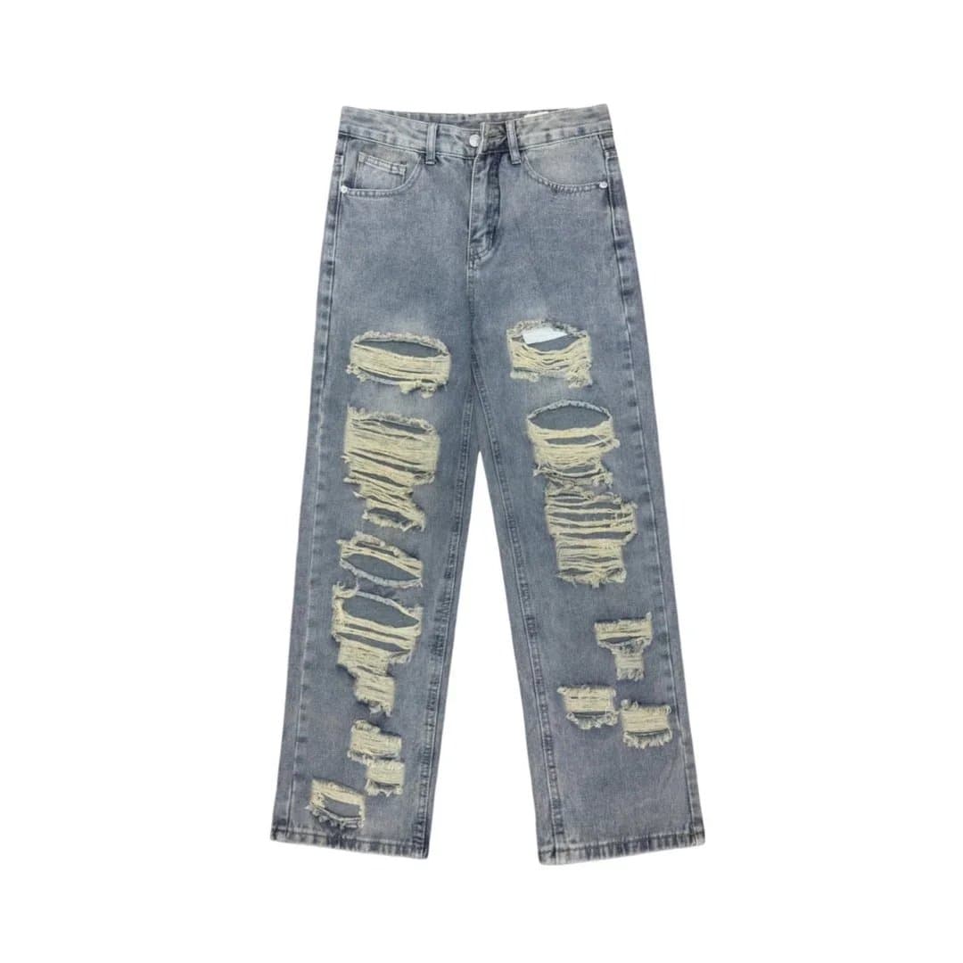 Distressed Ripped Denim Jeans for Men