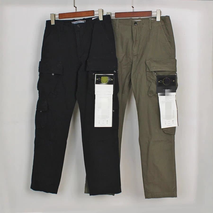 Cargo Pants Black & Olive Green with Pocket Details