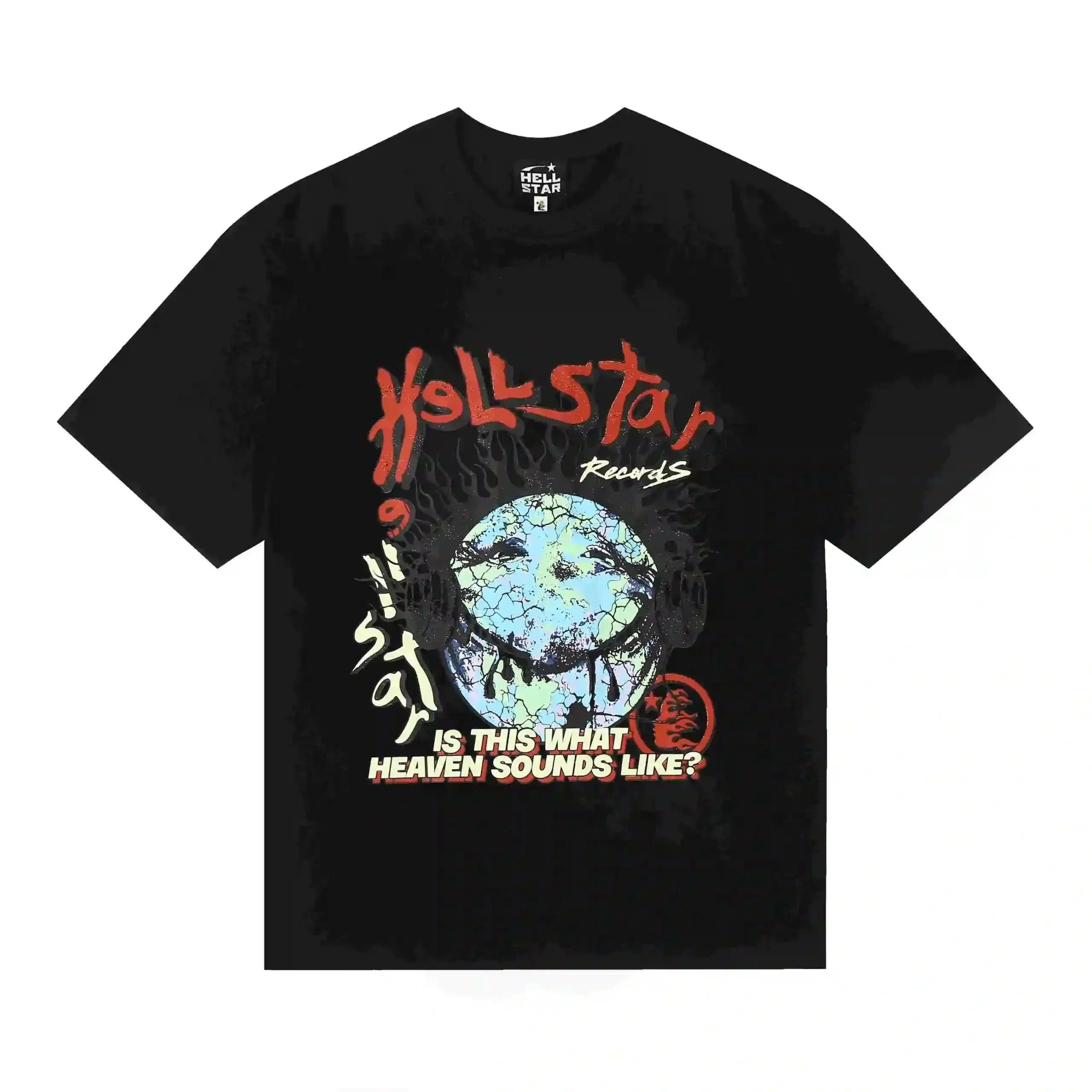 Hell Star Records T-Shirt - Cracked Heaven Design