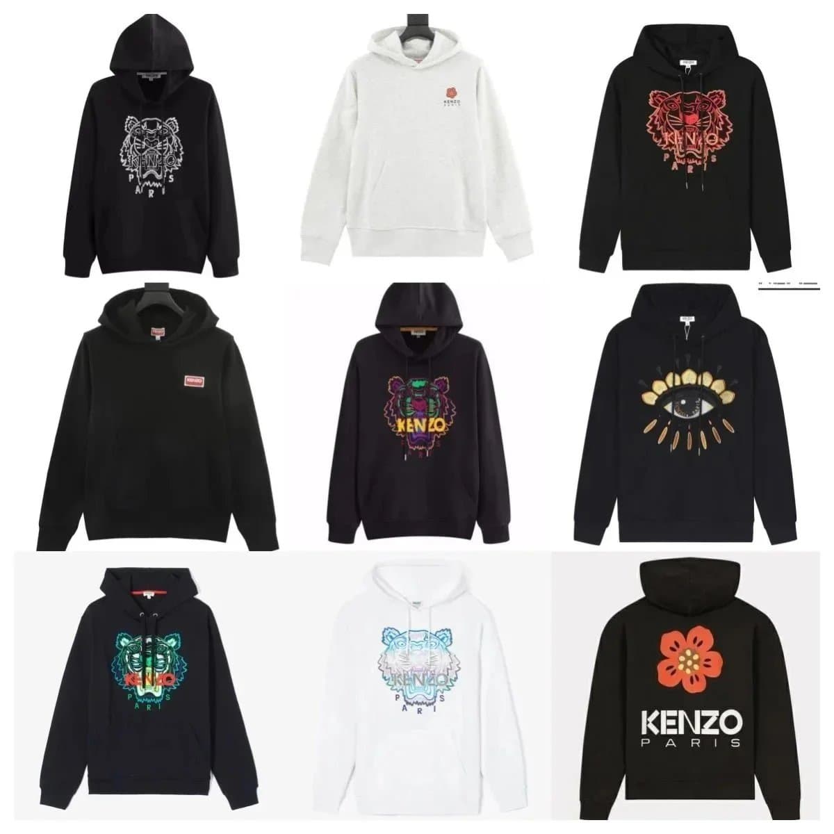 KENZO Tiger & Eye Graphic Hoodies Collection