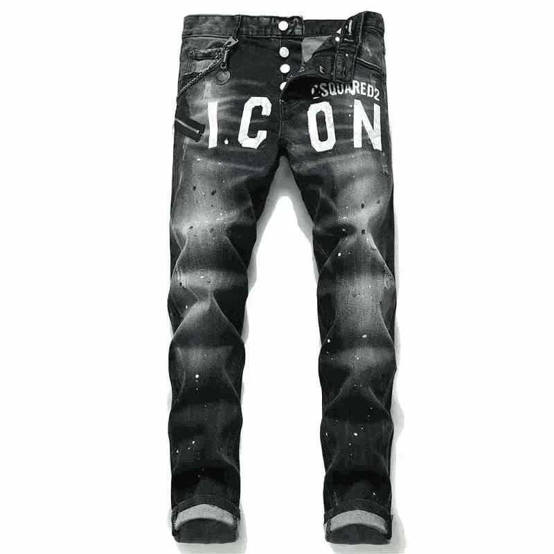 DSQUARED2 Icon Spray Paint Jeans - Black