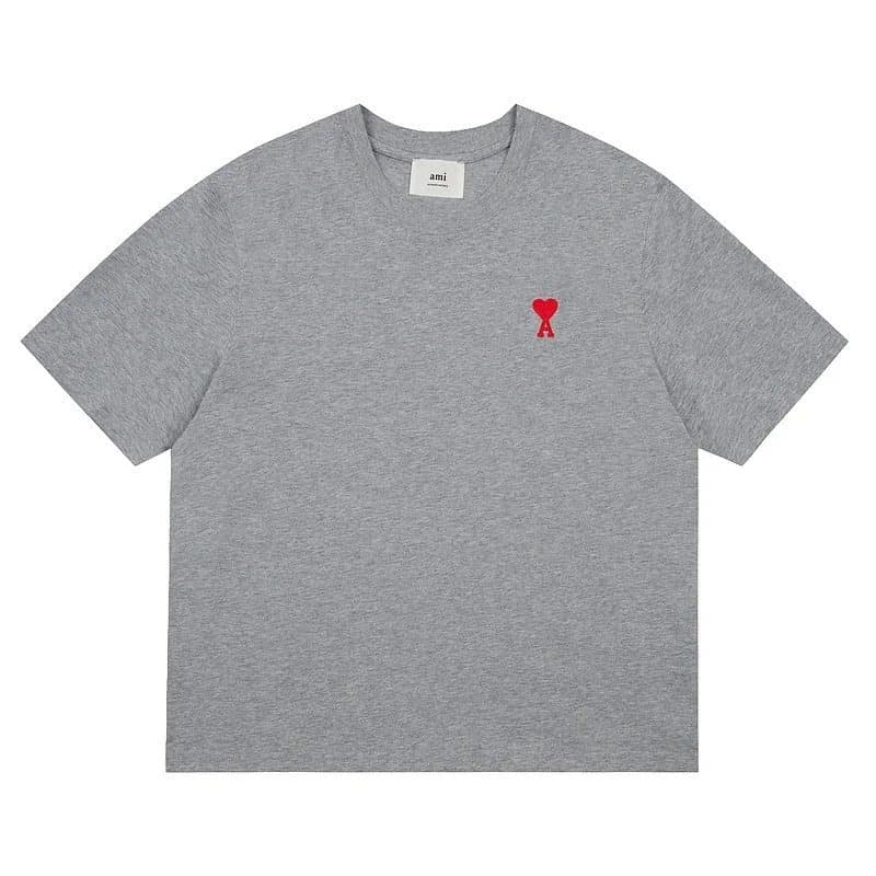 Grey Ami Heart Logo T-Shirt for Men and Women
