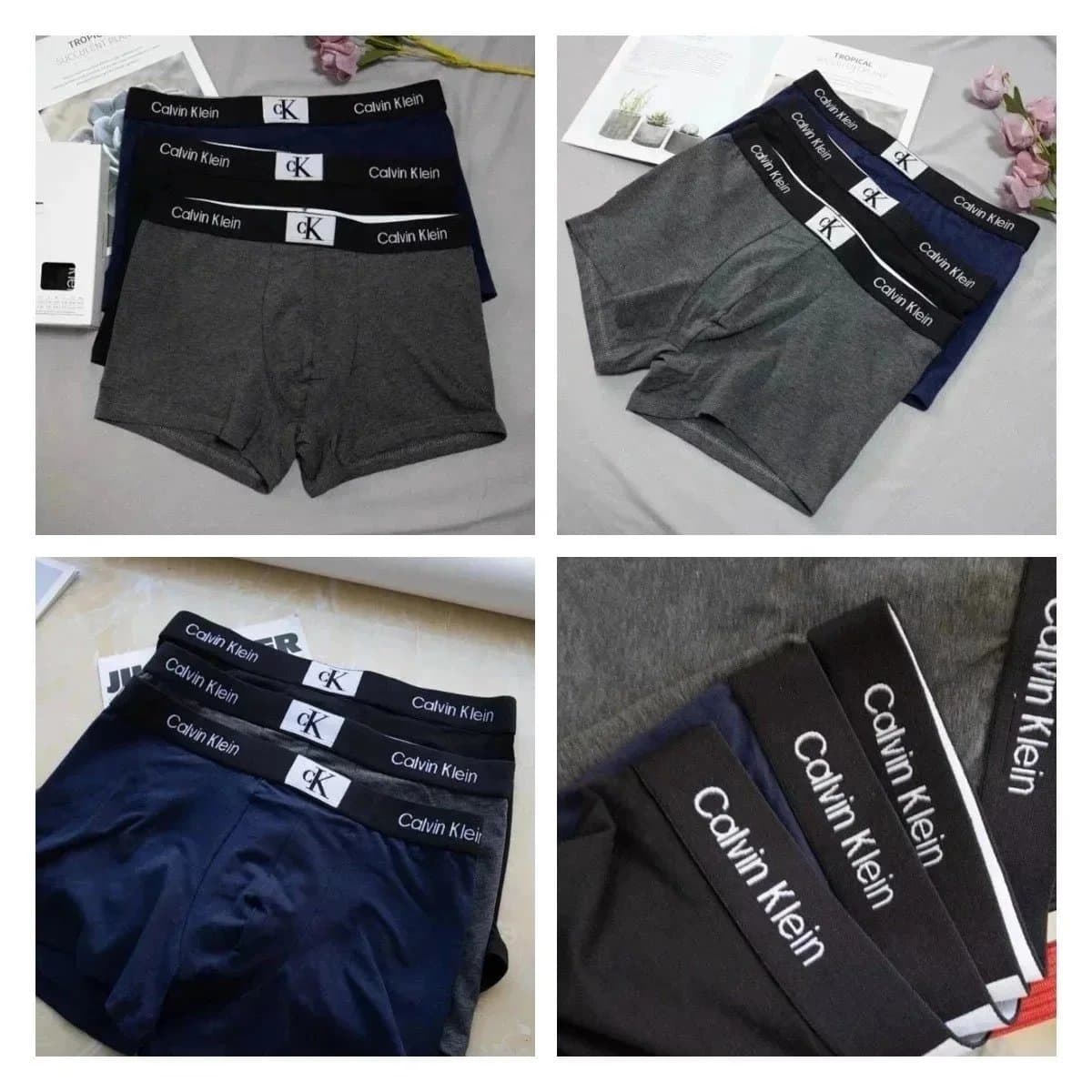 Calvin Klein Men's Boxer Briefs Set - Gray, Navy, Black