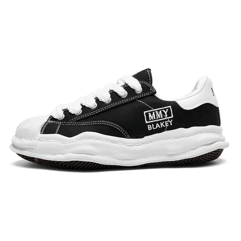 MMY Blakey Black and White Canvas Sneakers