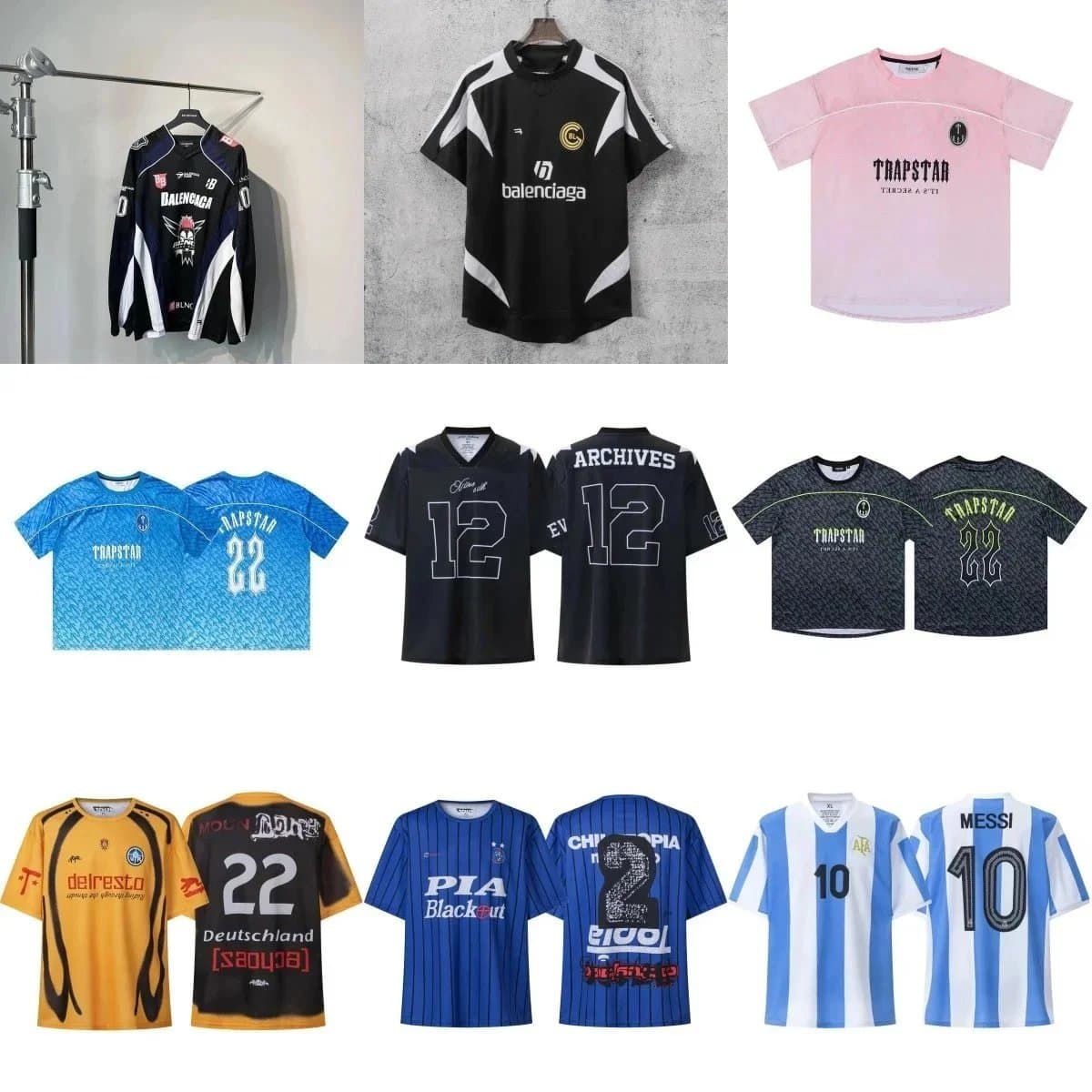 Designer Football Jerseys with Brand Logos & Player Numbers