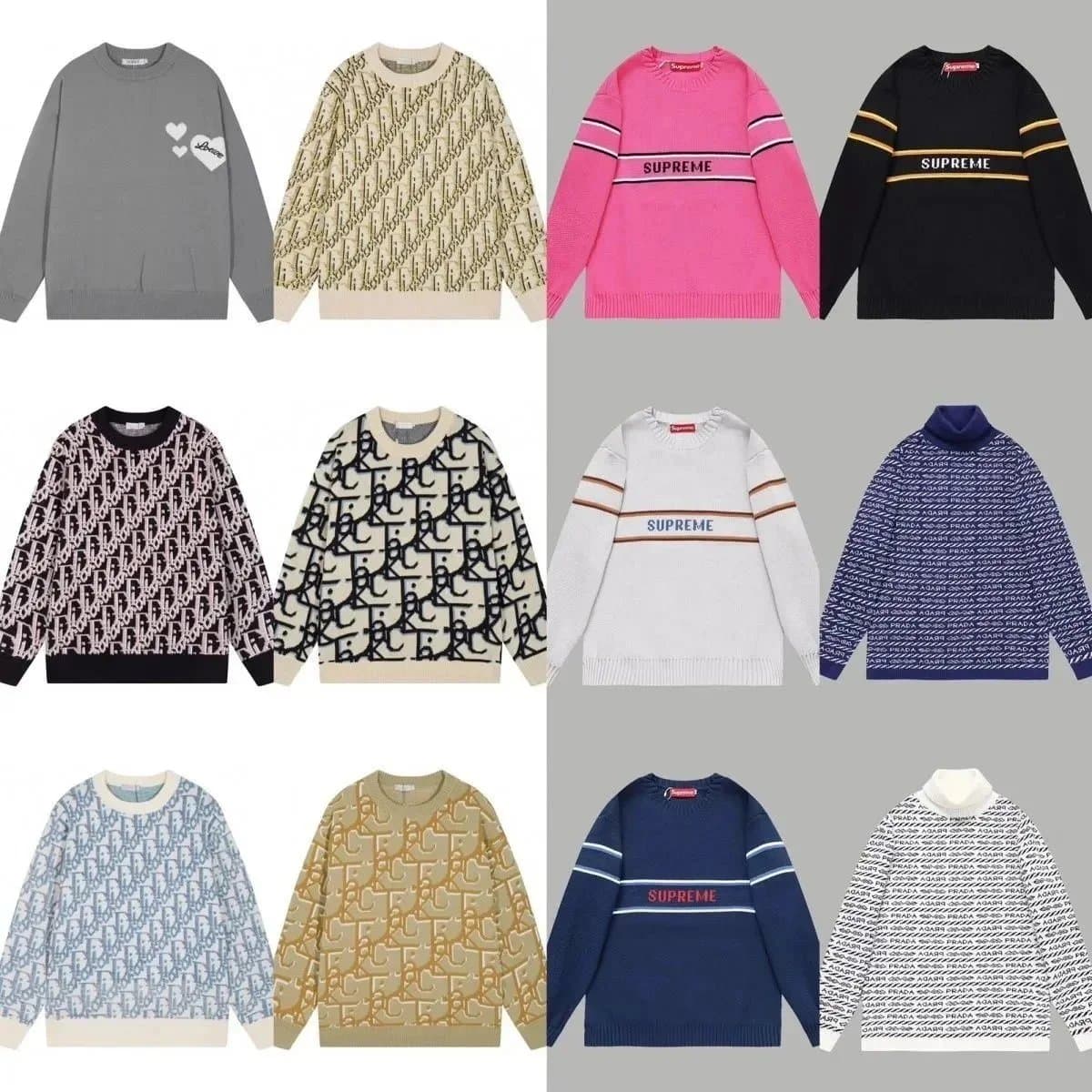 Supreme Logo Knit Sweaters Collection