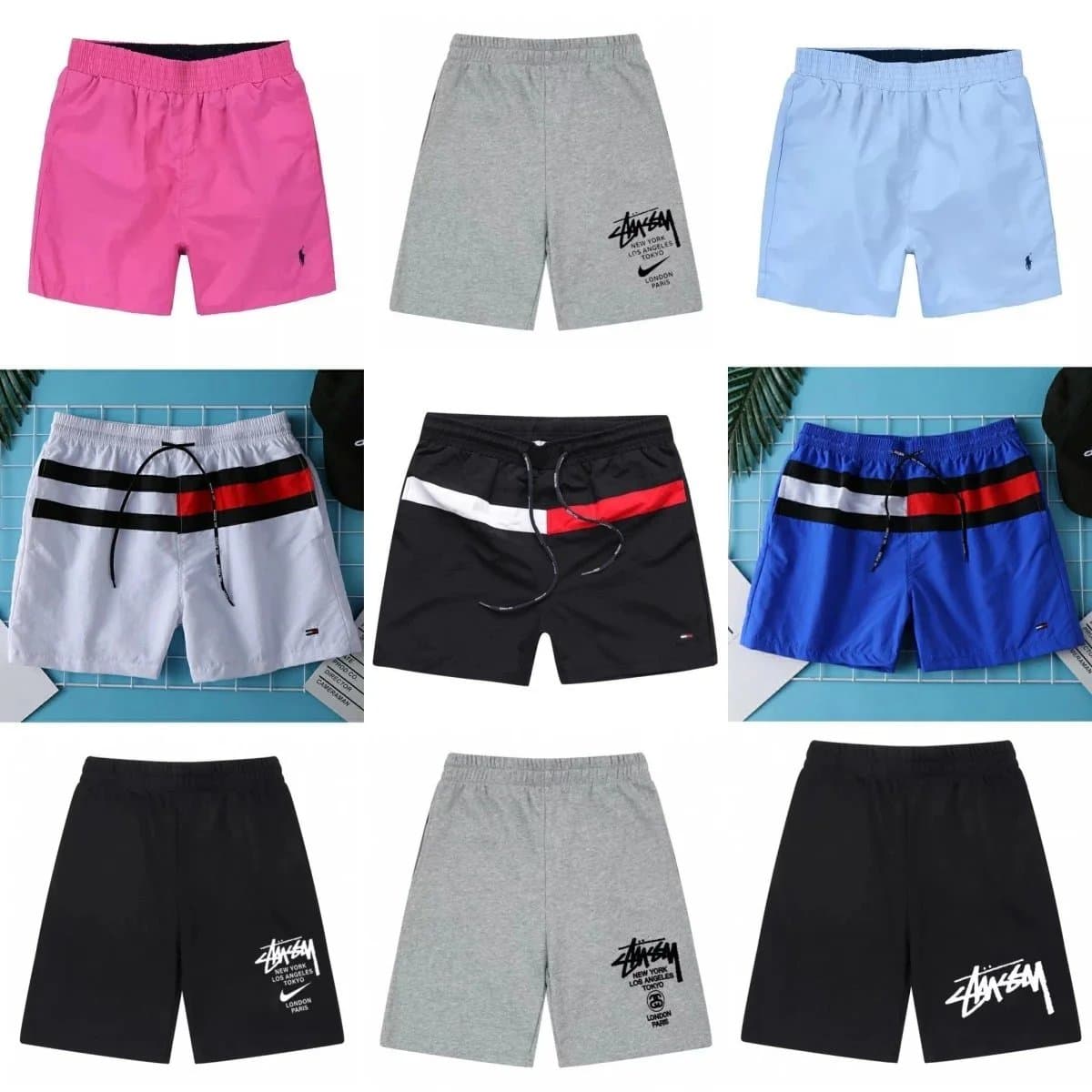 Stussy Graphic & Stripe Shorts for Men
