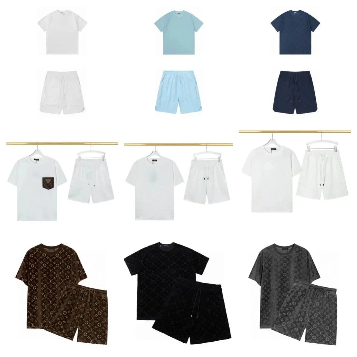 Men's T-Shirt & Shorts Sets in Multiple Colors