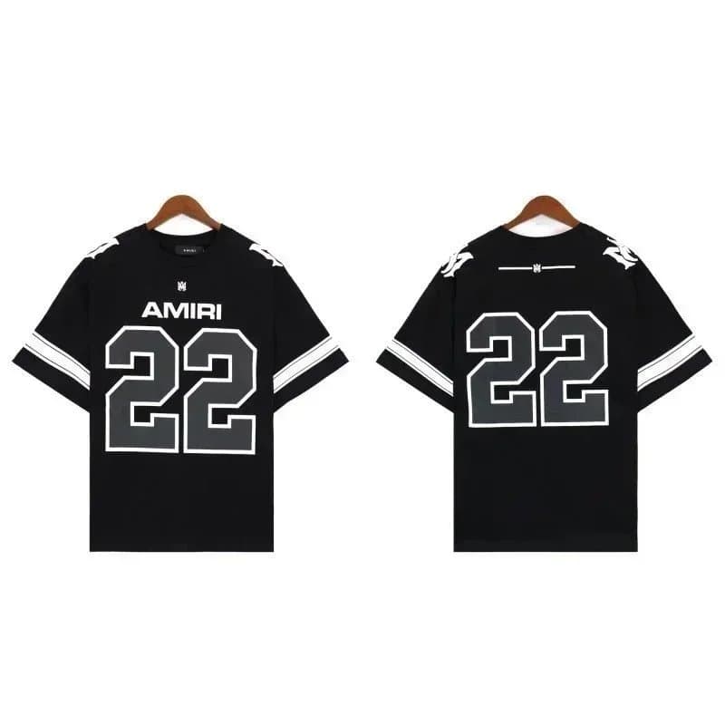 AMIRI 22 Jersey T-Shirt Black White