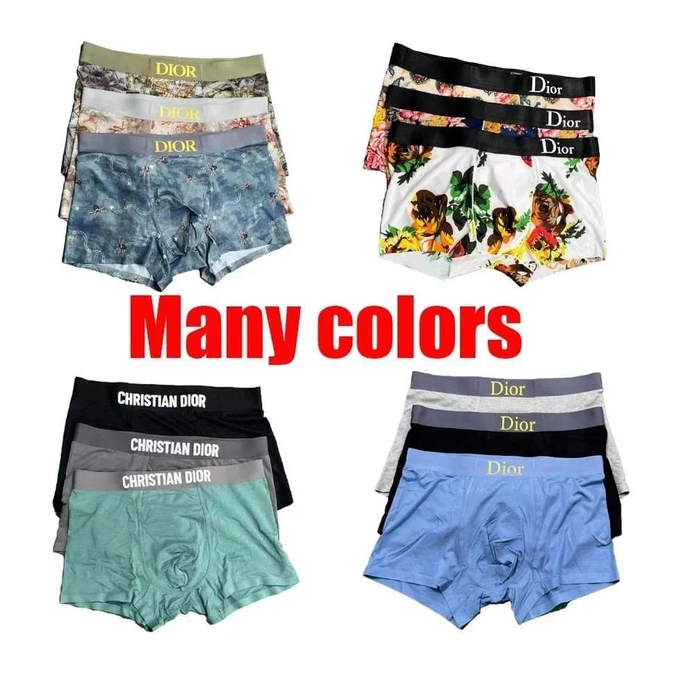 Dior Men's Boxer Briefs - Floral & Solid Colors