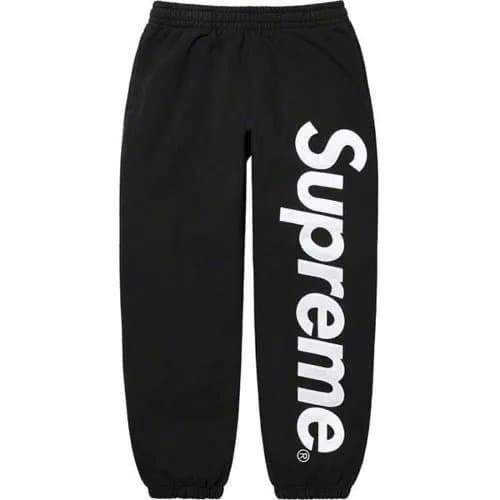 Supreme Black Sweatpants with Side Logo
