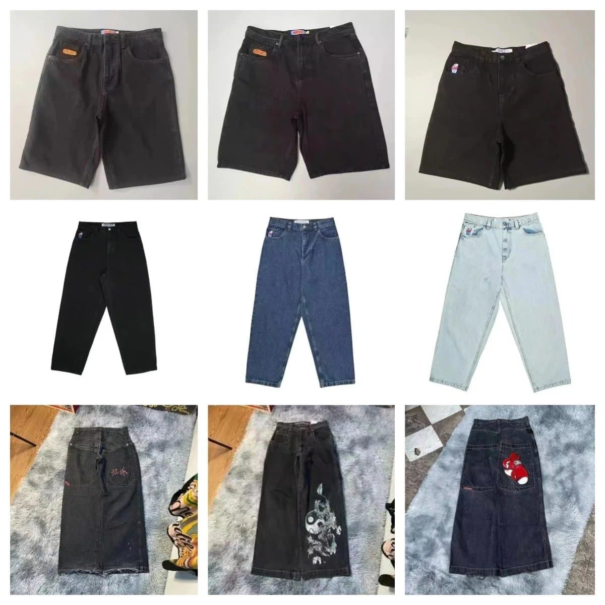 Denim Shorts & Pants Collection -多种颜色与图案