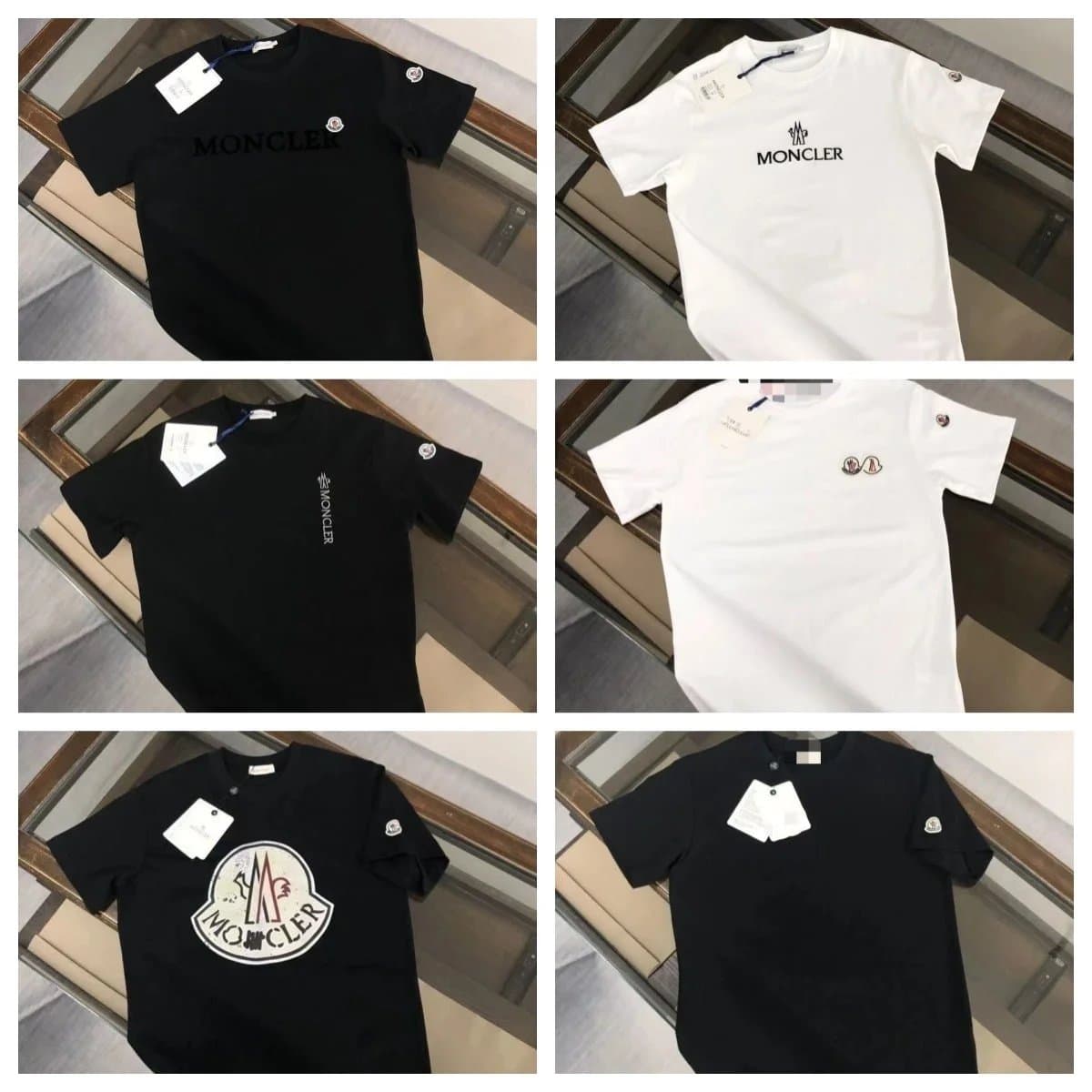 Moncler T-Shirts Collection - Black & White Styles