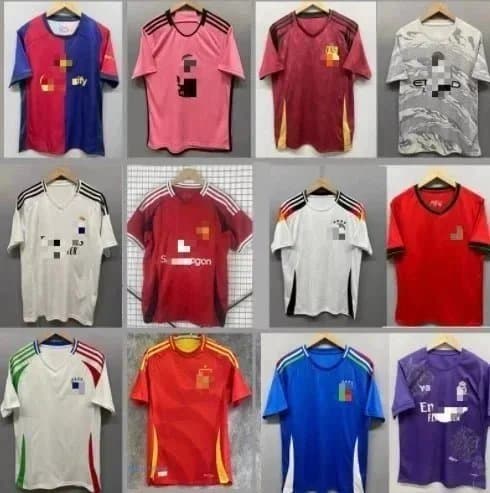 Assorted Soccer Jerseys with Colorful Designs