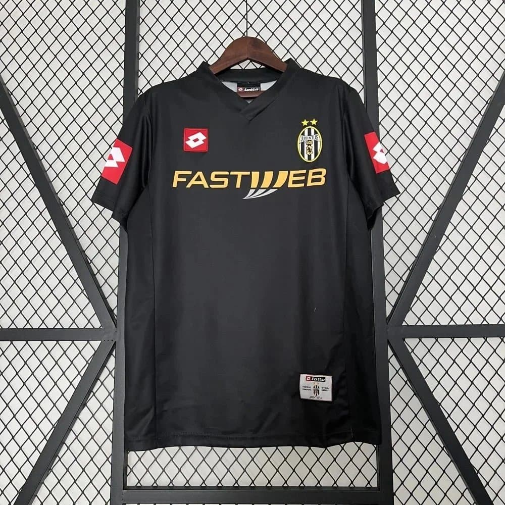 Juventus Black Away Jersey Fastweb Sponsor