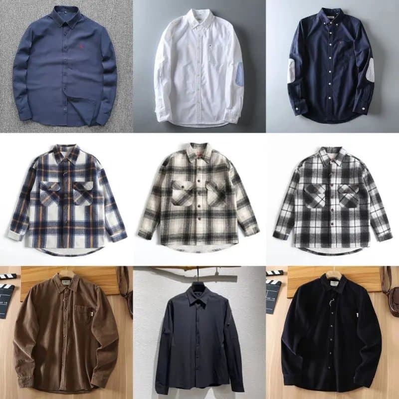 Men's Button-Up Shirts with Distinct Patterns & Colors