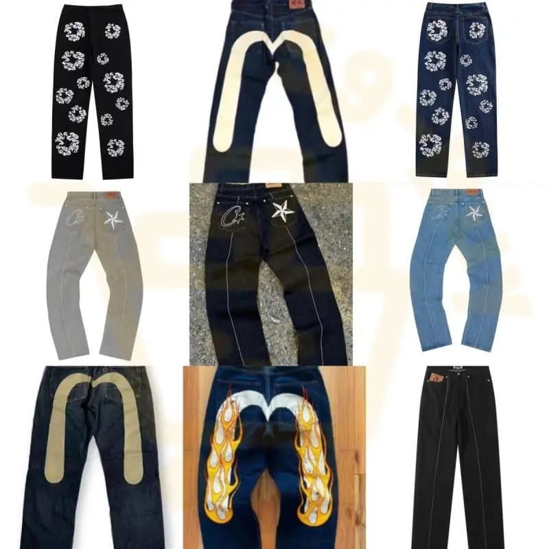 Custom Denim Pants with Unique Back Patches & Designs