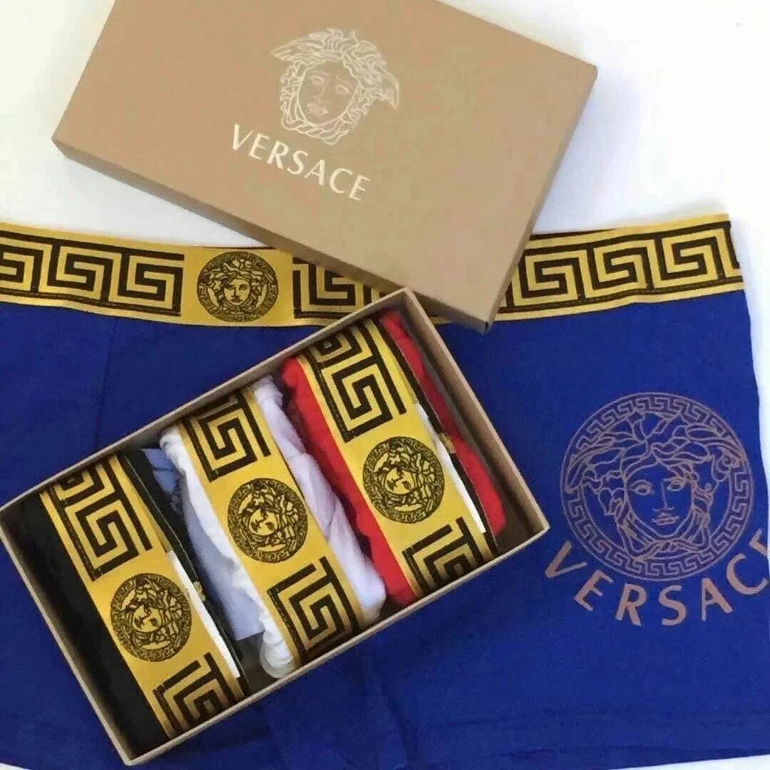 Versace Medusa Pattern Boxed Underwear Set