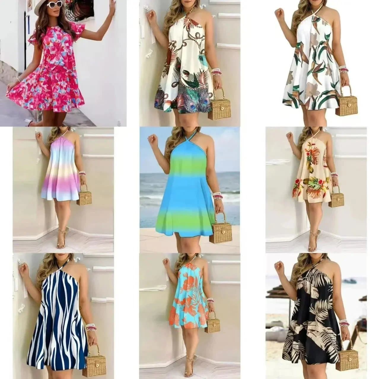 Summer Floral & Printed Halter Dresses for Women