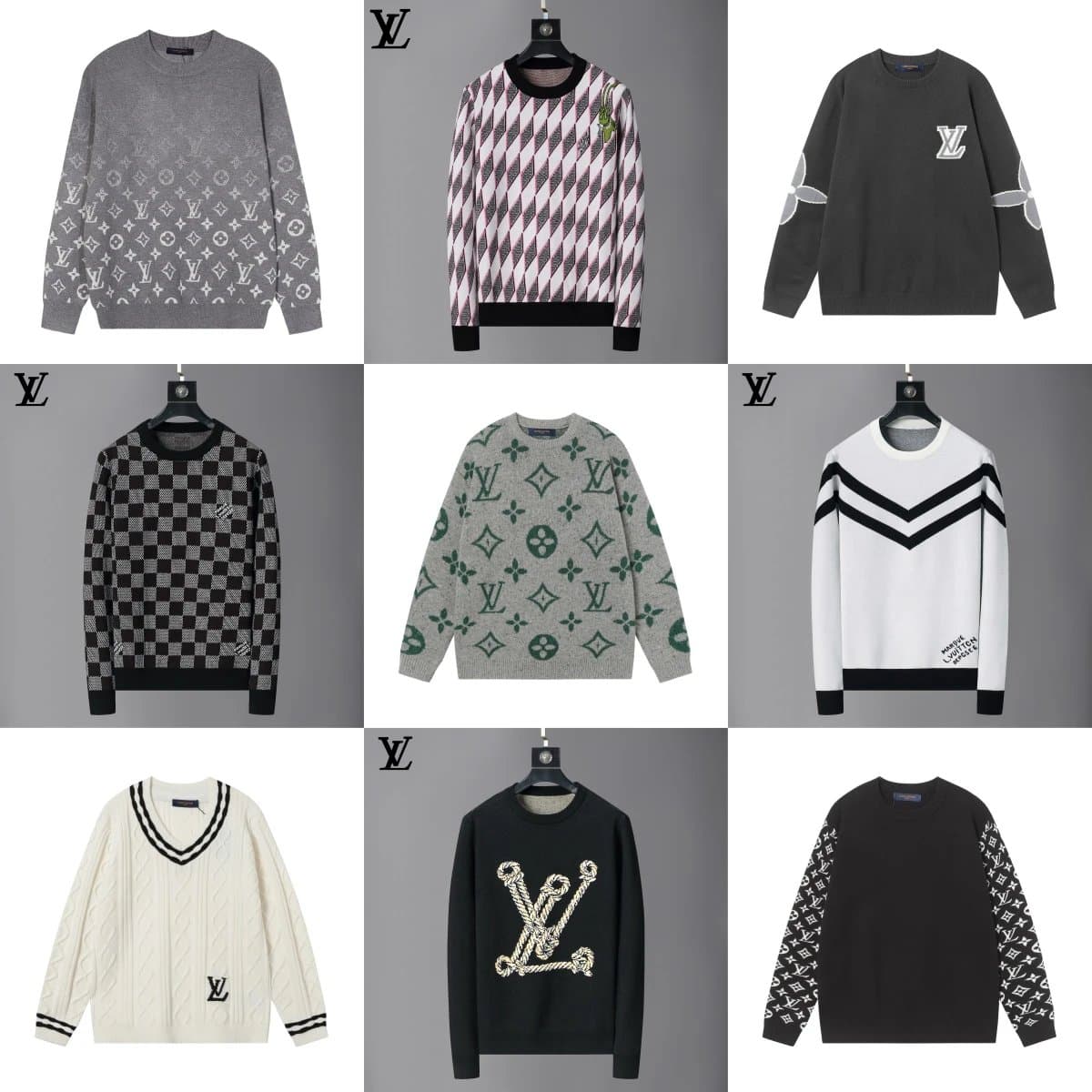 Louis Vuitton Sweaters with Monogram & Geometric Patterns